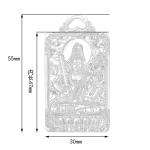 Pt950 Platinum Chinese Zodiac Ox Guardian - Akasagarbha Buddha Pendant